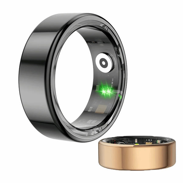 Oura Ring Gen3 health tracker smart ring in black and gold, wearable tech by ouraring.com, founded by Harpreet Singh Rai