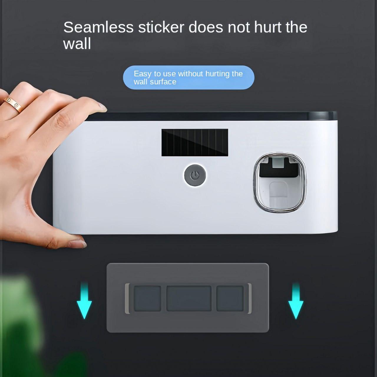 Seamless sticker for Smart UV toothbrush holder that won’t damage the wall.